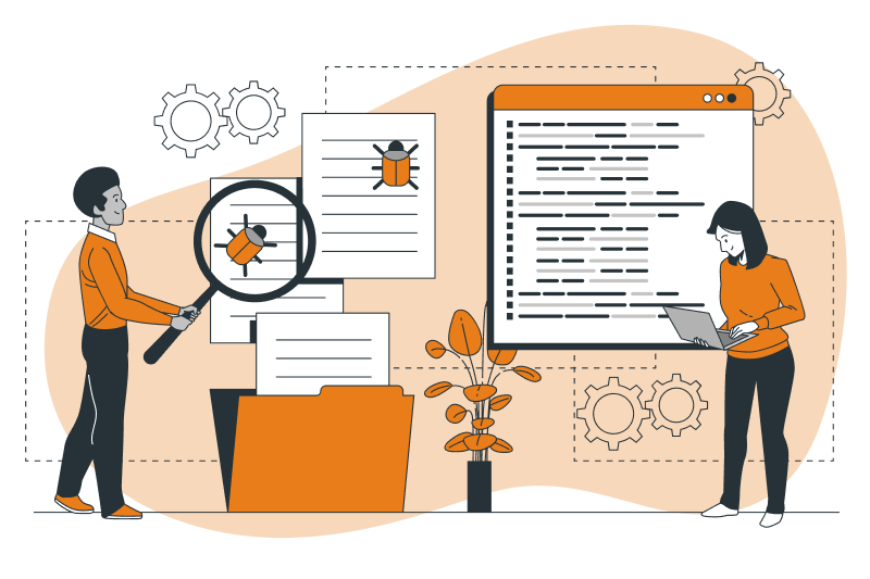 Software code testing illustration